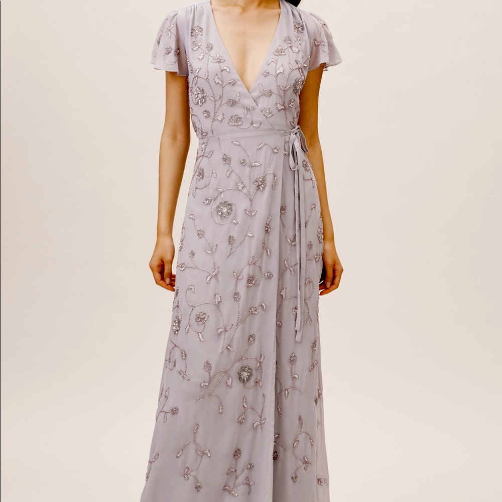 BLHDN Long Beaded Wrap dress size 14 Never worn